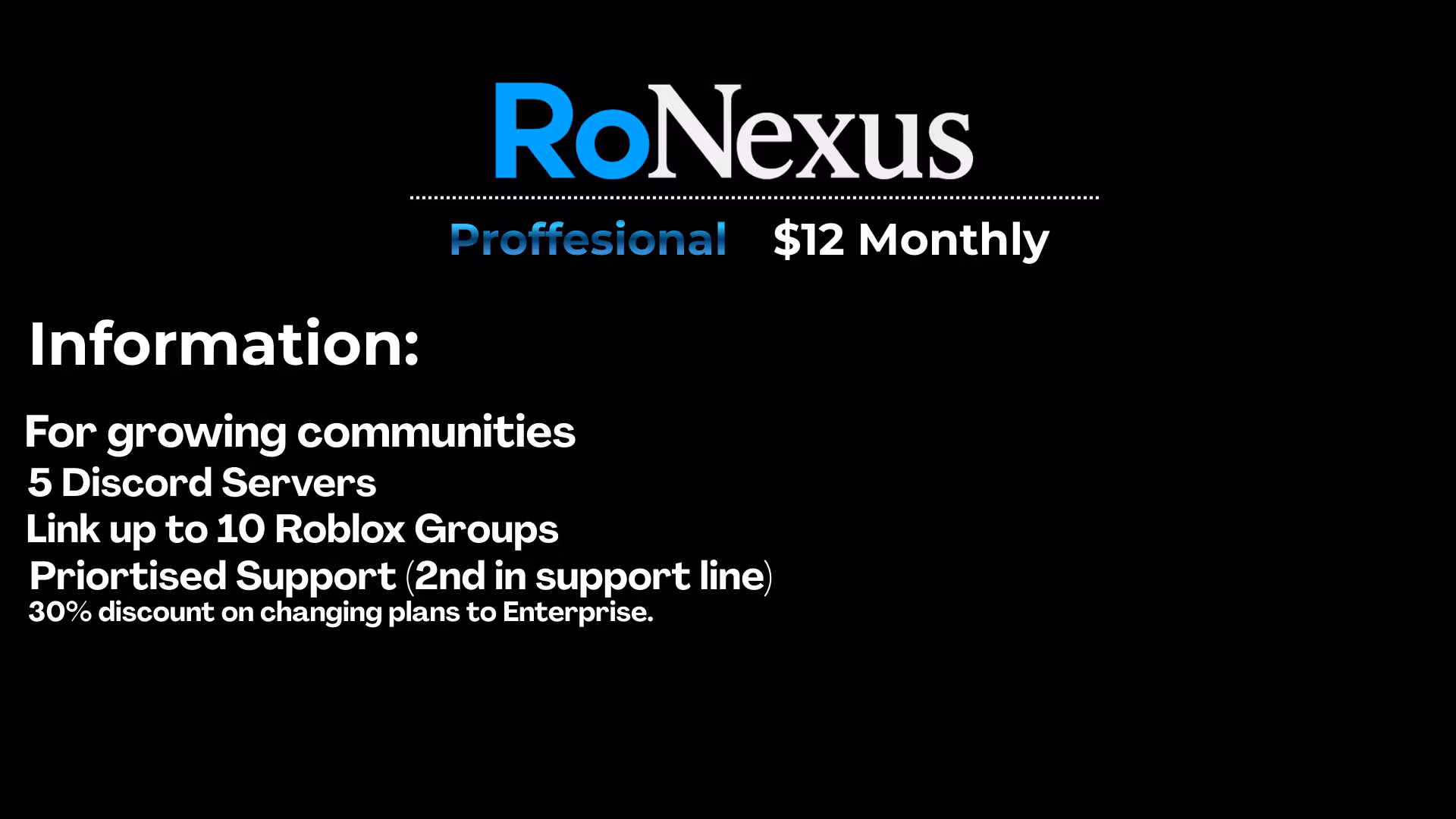 RoNexus Professional Tier