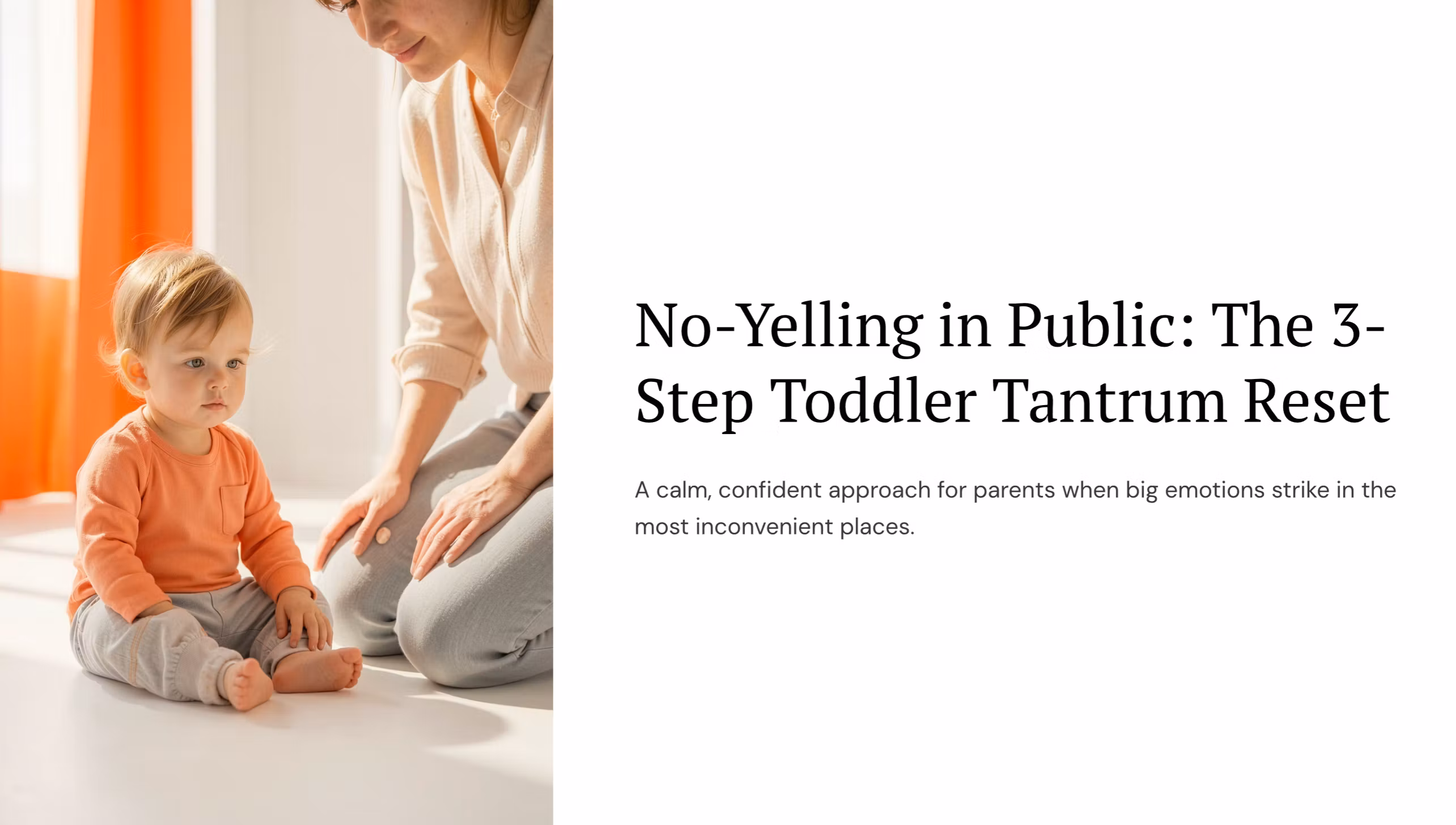 No-Yelling in Public: The 3-Step Toddler Tantrum Reset