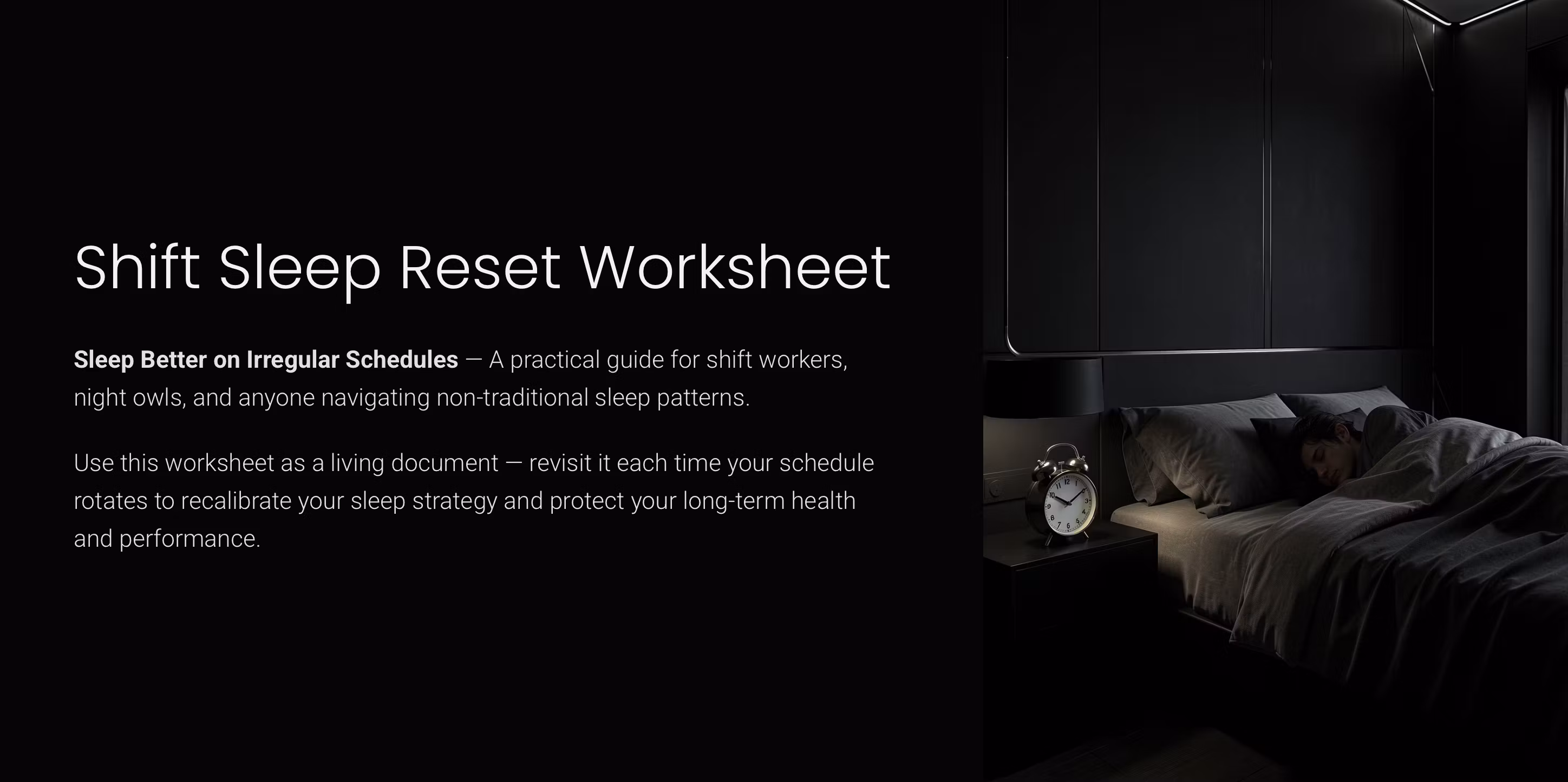 Shift Work Sleep Clarity Kit