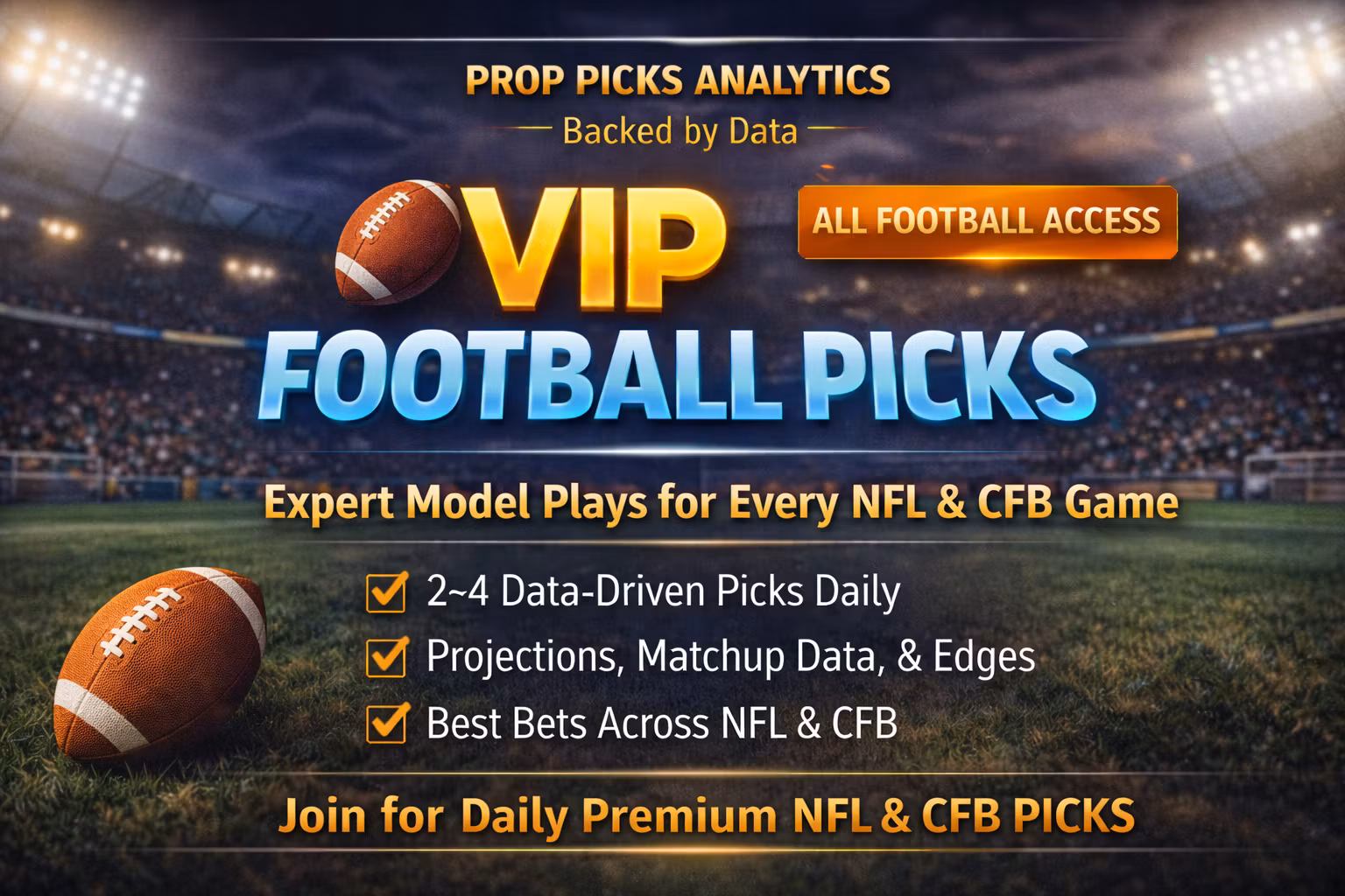 Prop Picks Analytics - Football Picks