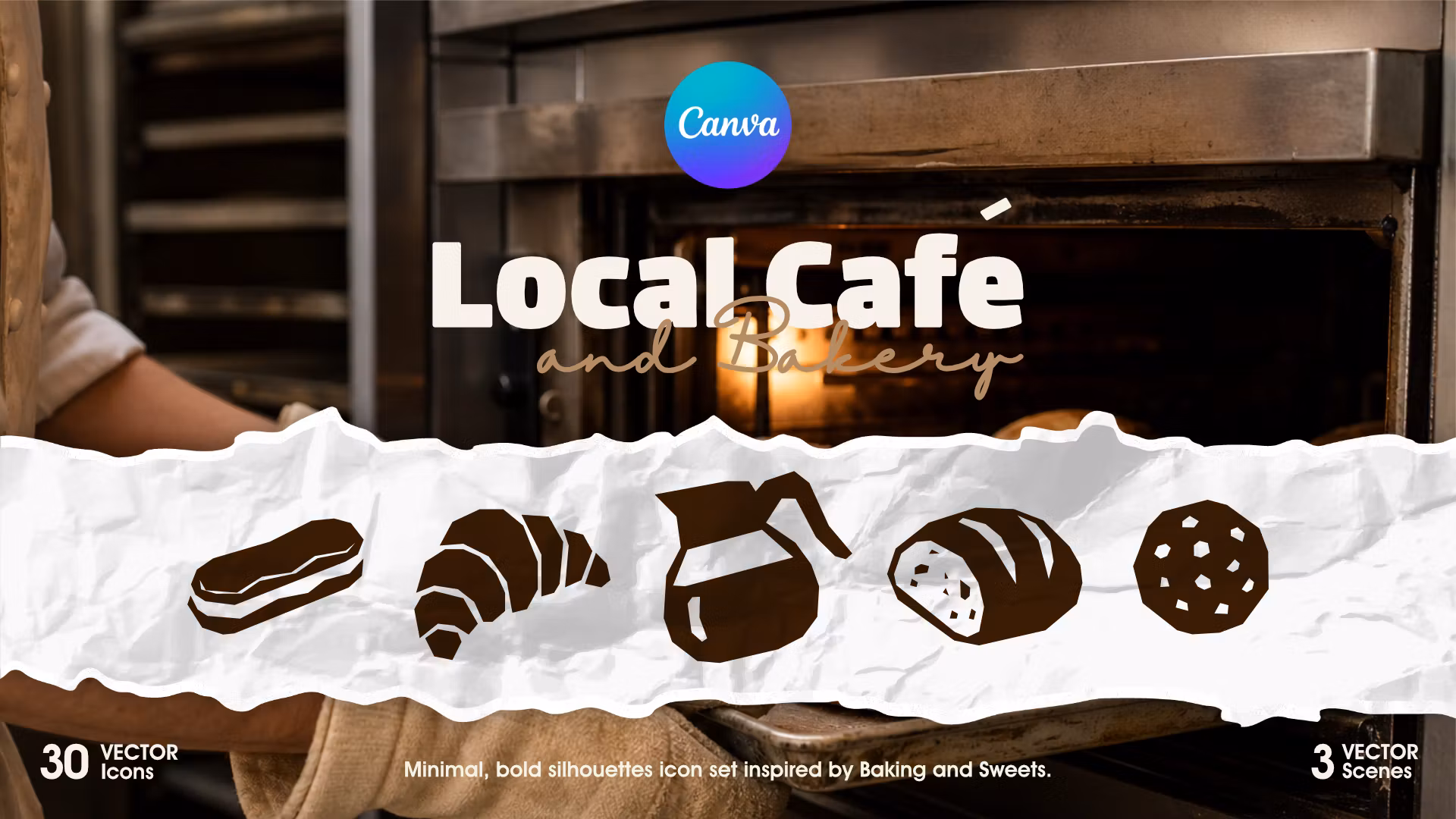 Local Cafe & Bakery - Icons set