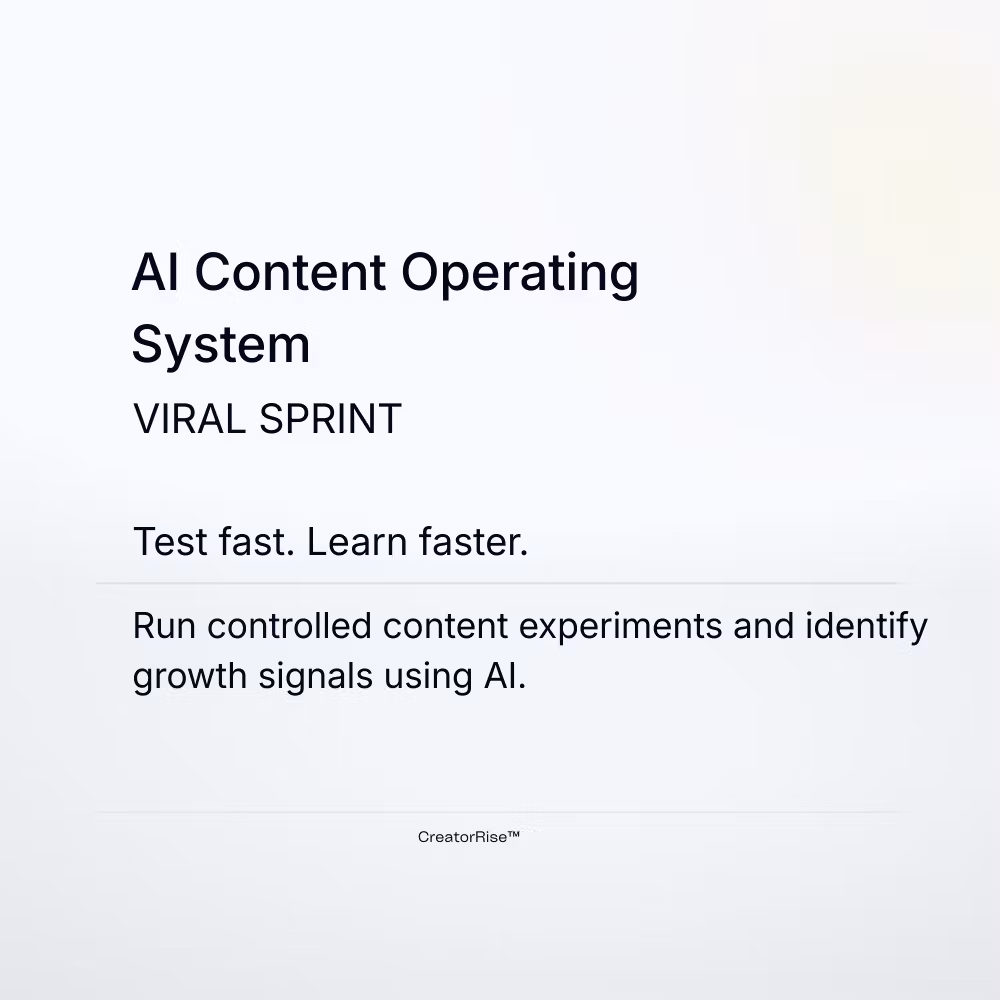 AI Content OS: Viral Sprint