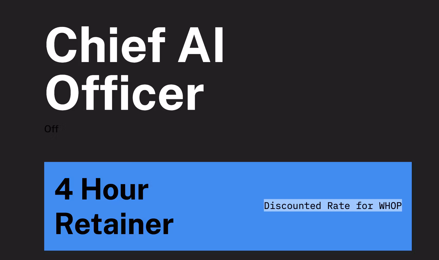 Fractional Chief AI Officer  