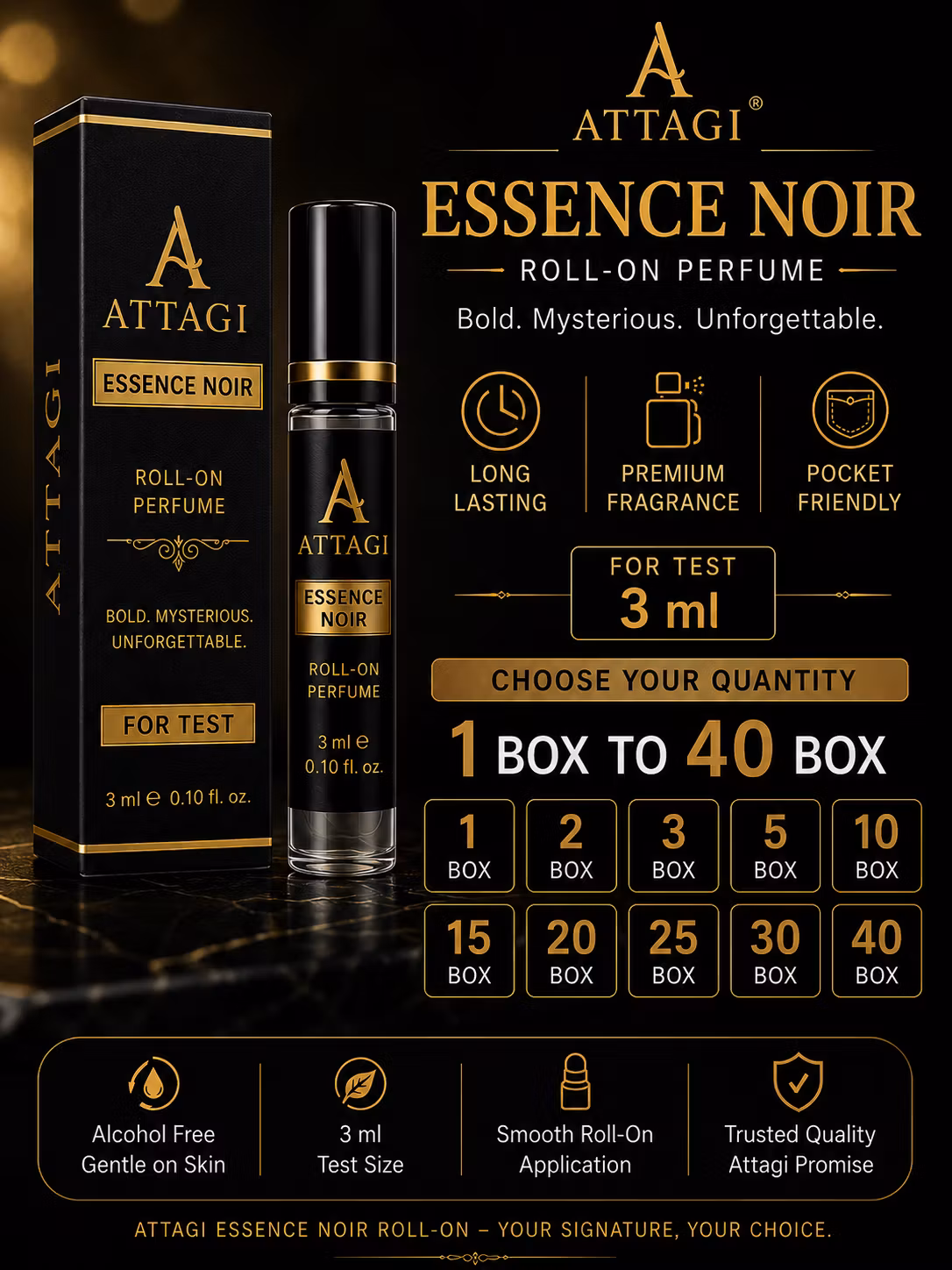 Attagi Essence Noir Roll-On 3 ml for test
