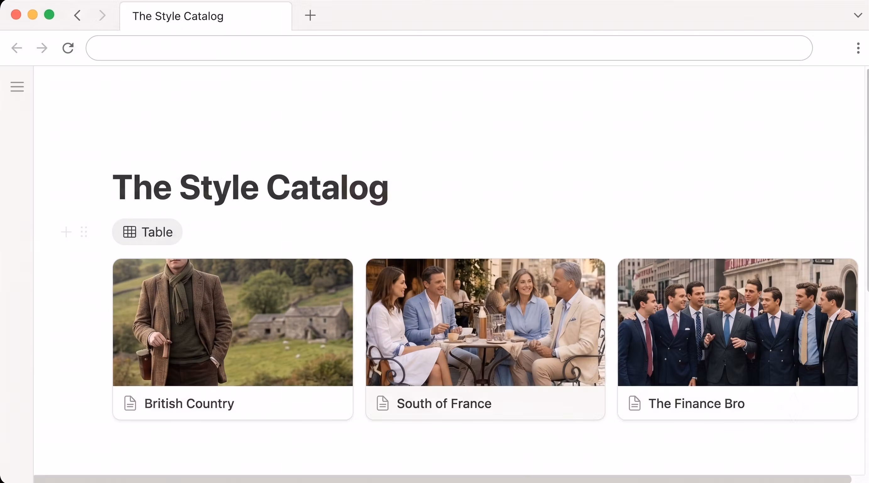 The Style Catalog