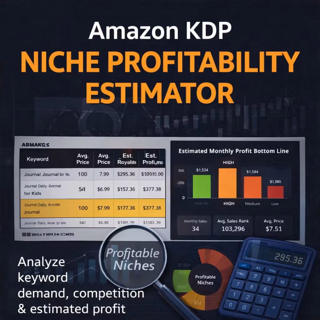 SJ Amazon KDP Niche Profitability Estimator (Excel)