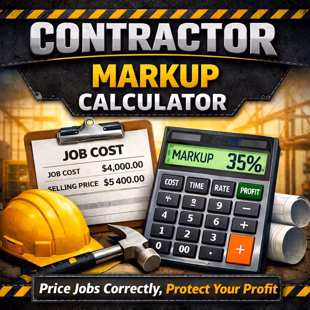 SJ Contractor Markup Calculator (Excel)