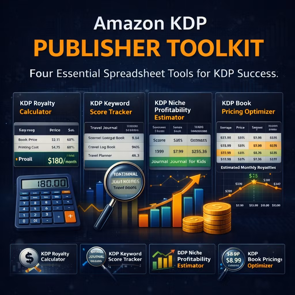 SJ Amazon KDP Publisher Toolkit (Excel Bundle)