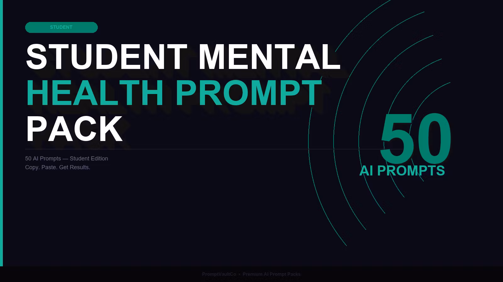 The Student Mental Health Prompt Pack — 50 AI Prompts to Master Student Mental H