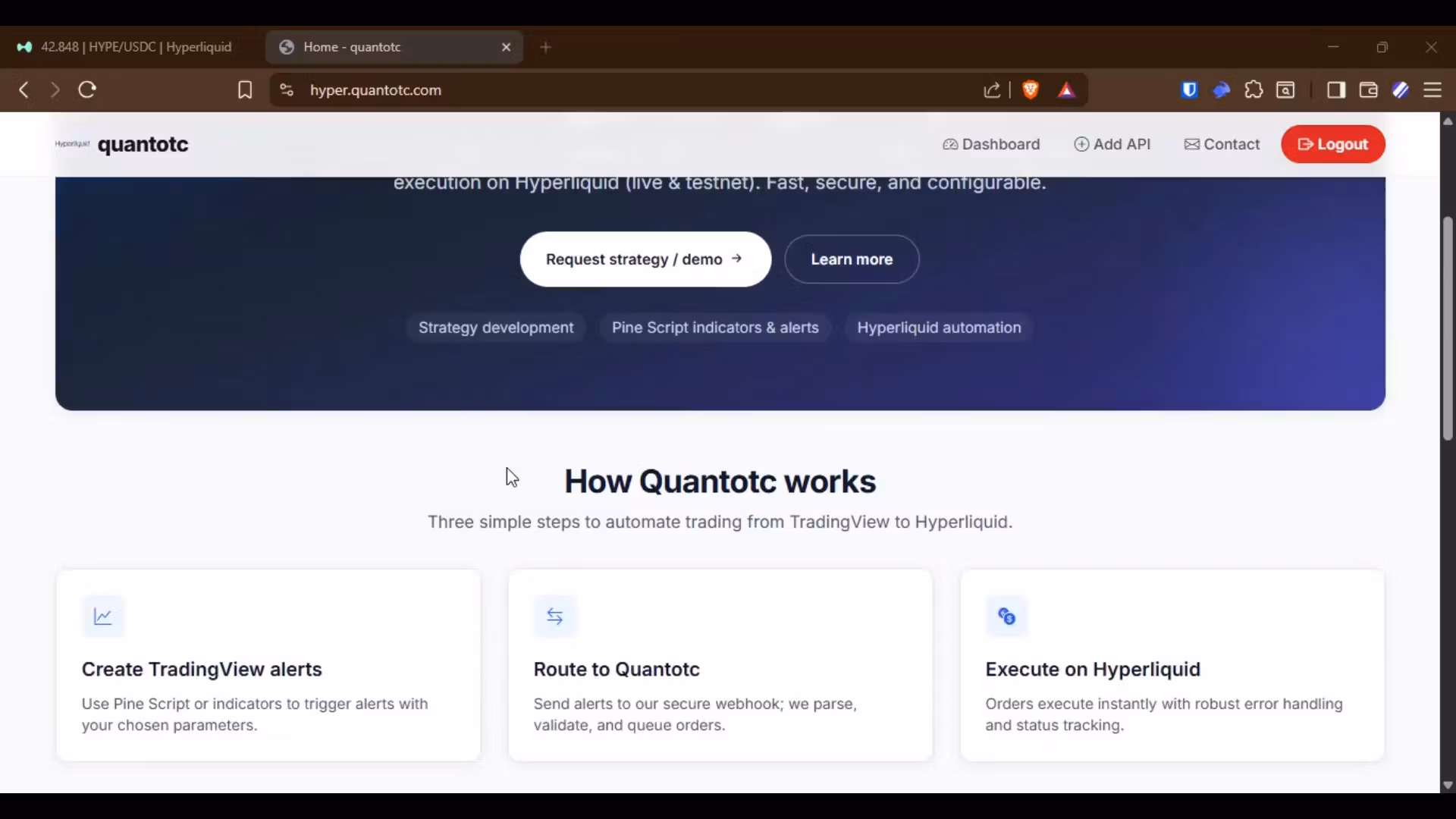 Automate Tradingview to Hyperliquid
