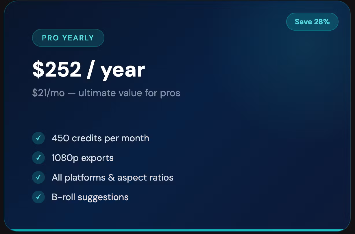 Pro - yearly 