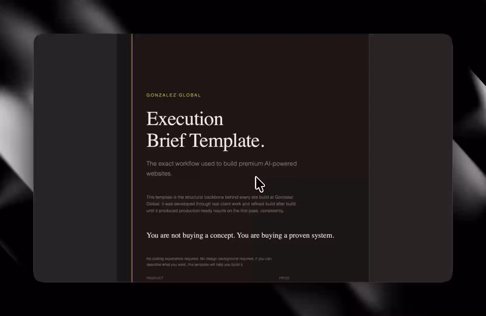 AI Web Design Prompt & Execution Brief