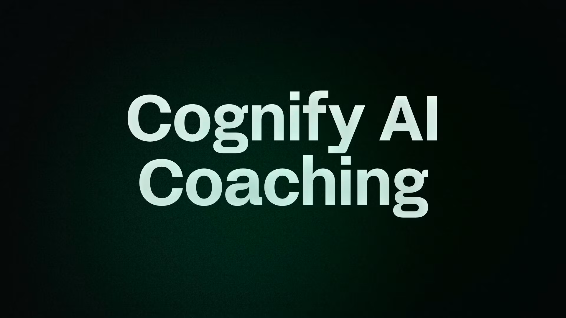 Cognify AI Coaching