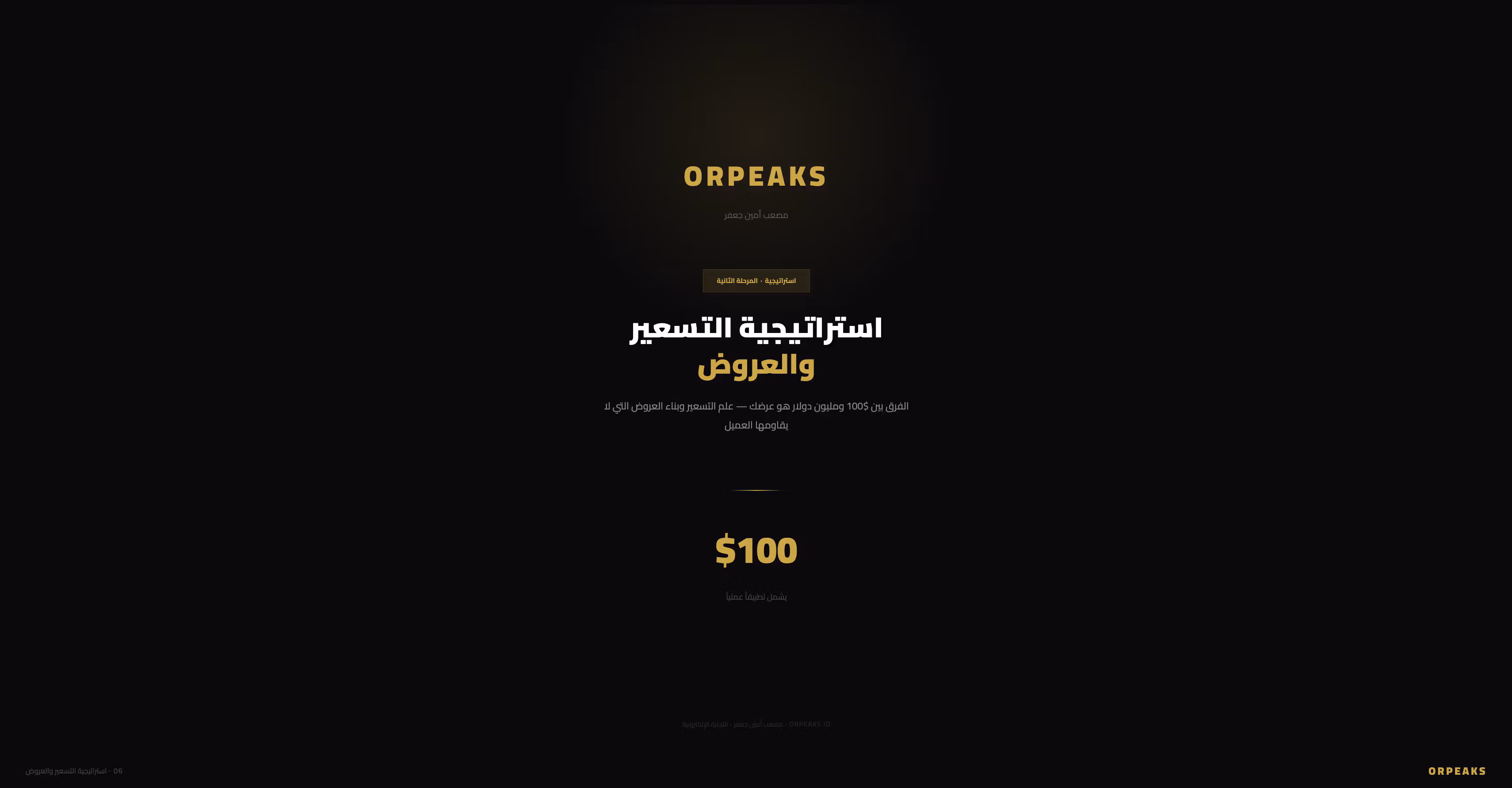 استراتيجية التسعير والعروض