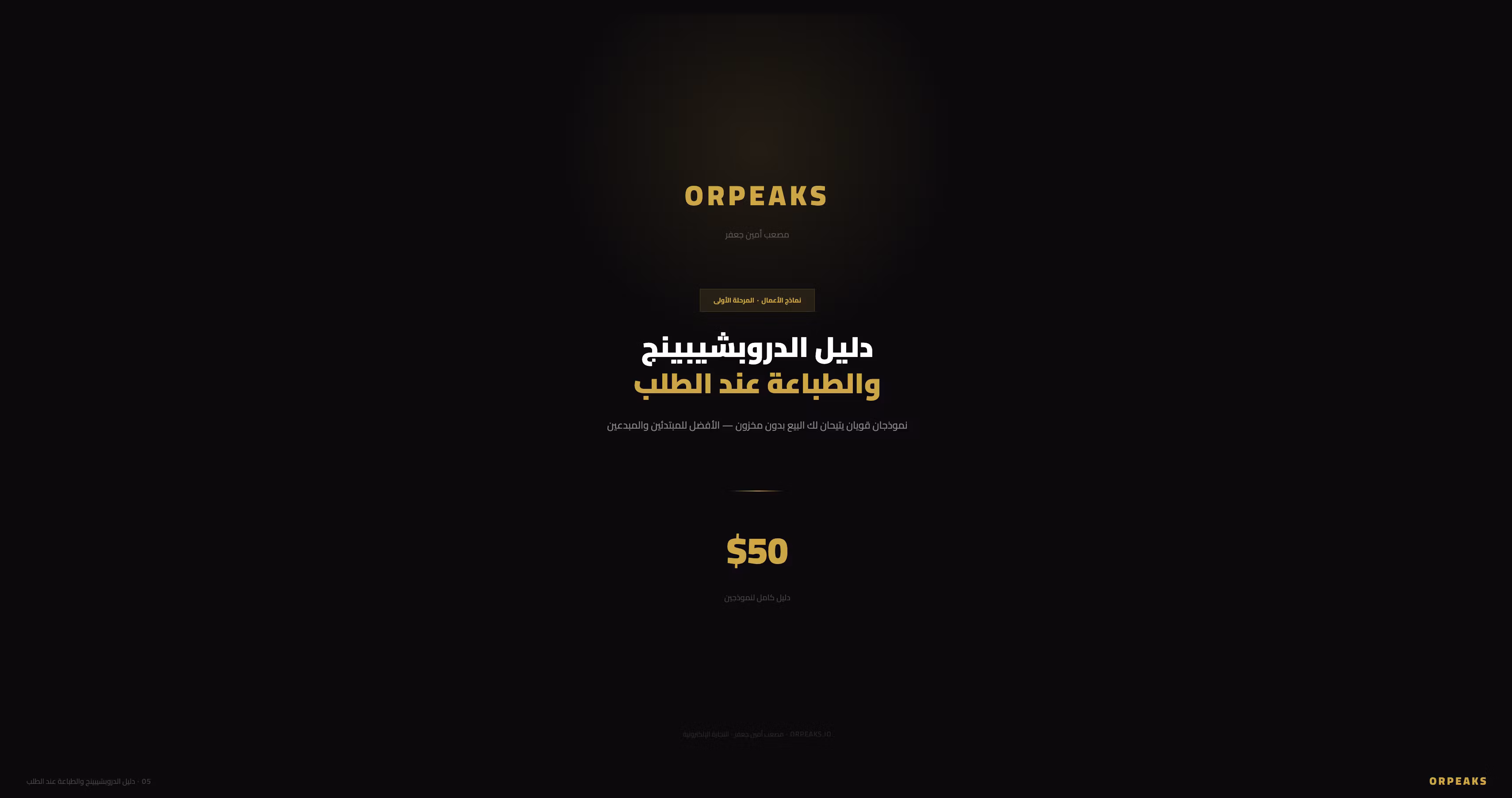 دليل الدروبشيبينج والطباعة عند الطلب