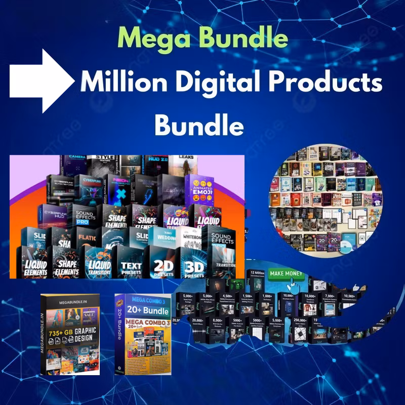 Ultimate Creator Mega Pack 40,000+ Assets Bundle Lightroom+Canva+Reels and More
