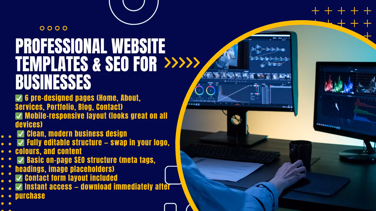 Business Website Template & SEO — 6-Page Professional Design