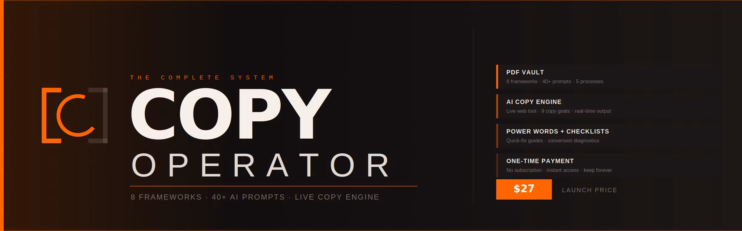The Copy Operator System — 8 Frameworks 