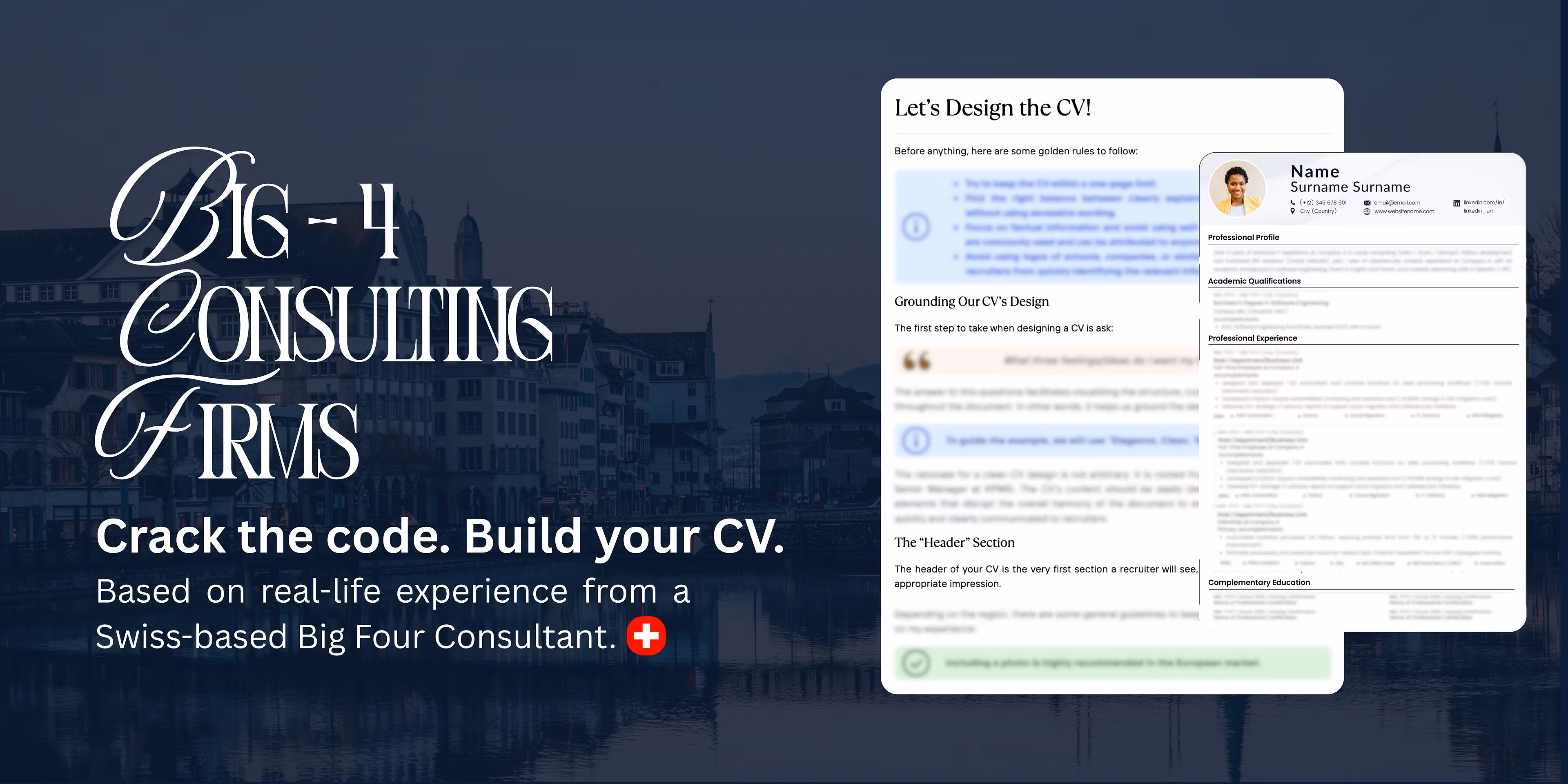 Big-4 Consulting: CV Guide + Template