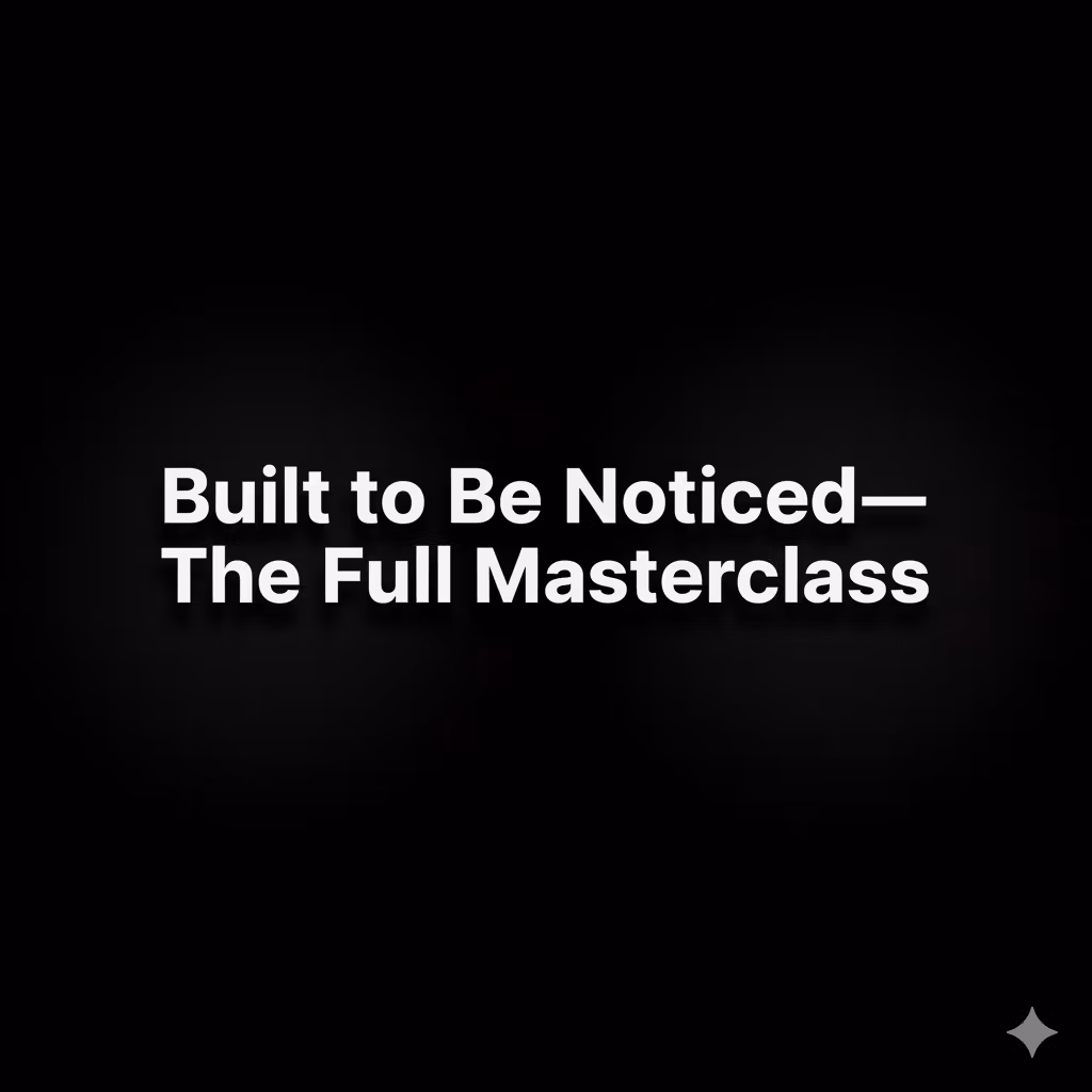 Built to Be Noticed: The Full Masterclass