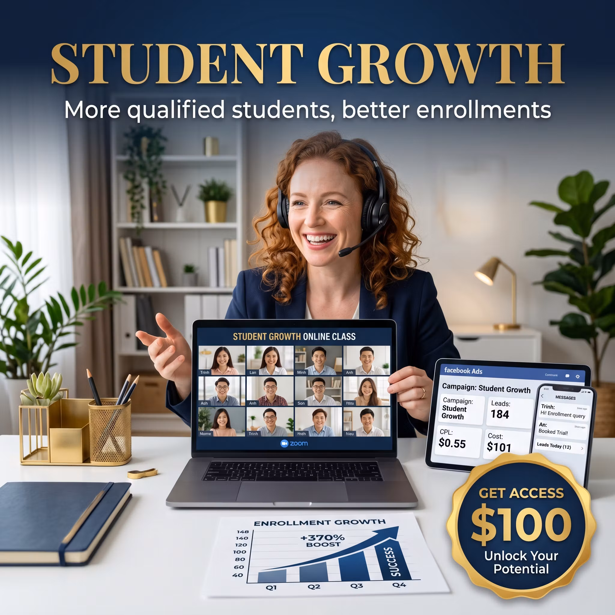 🟡 STANDARD — $100 “Student Growth”