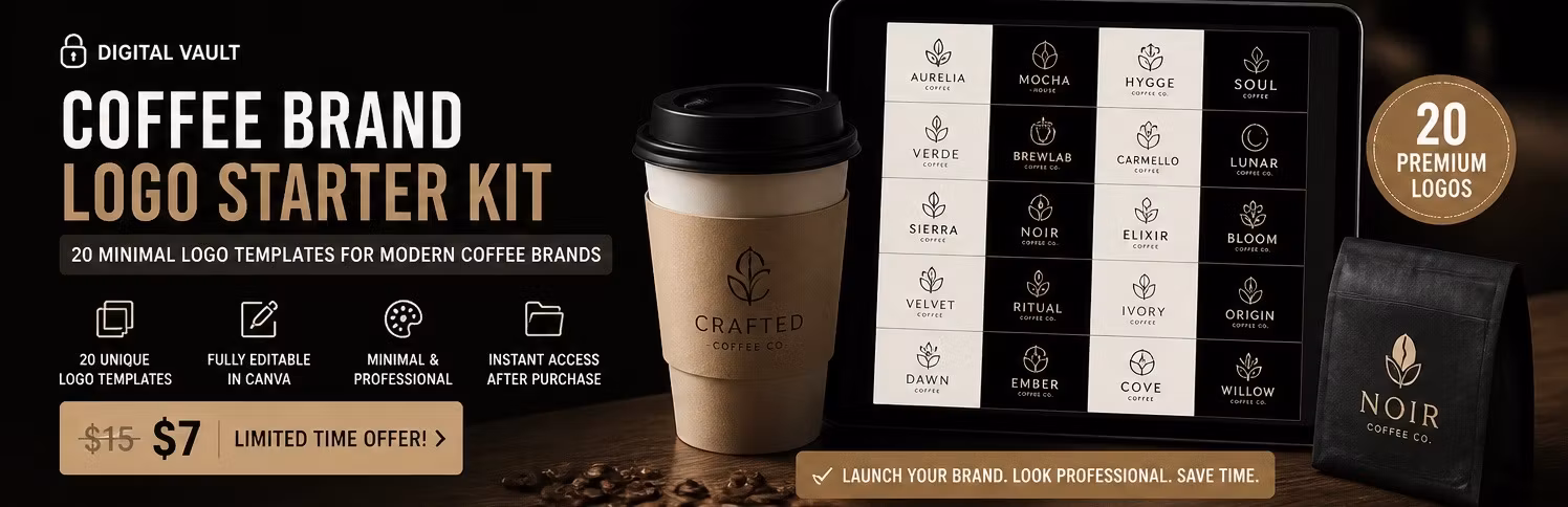 Digital Vault - Coffee Brand Logo Starter Kit