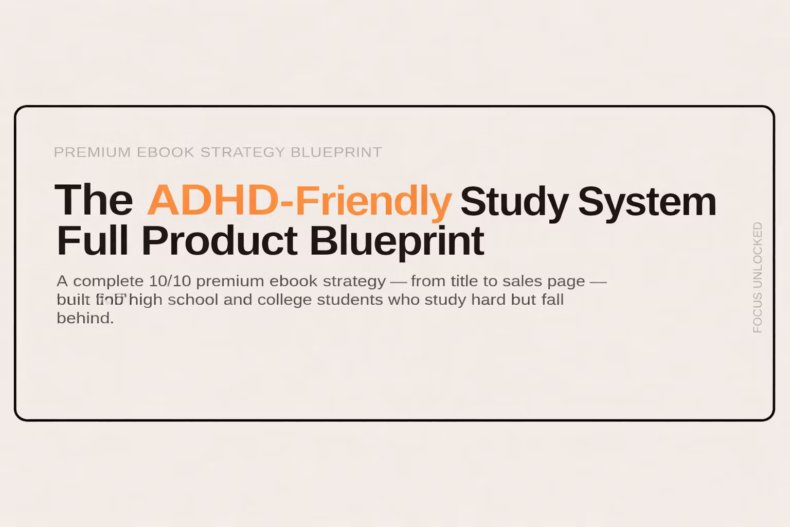 The ADHD Study Fix