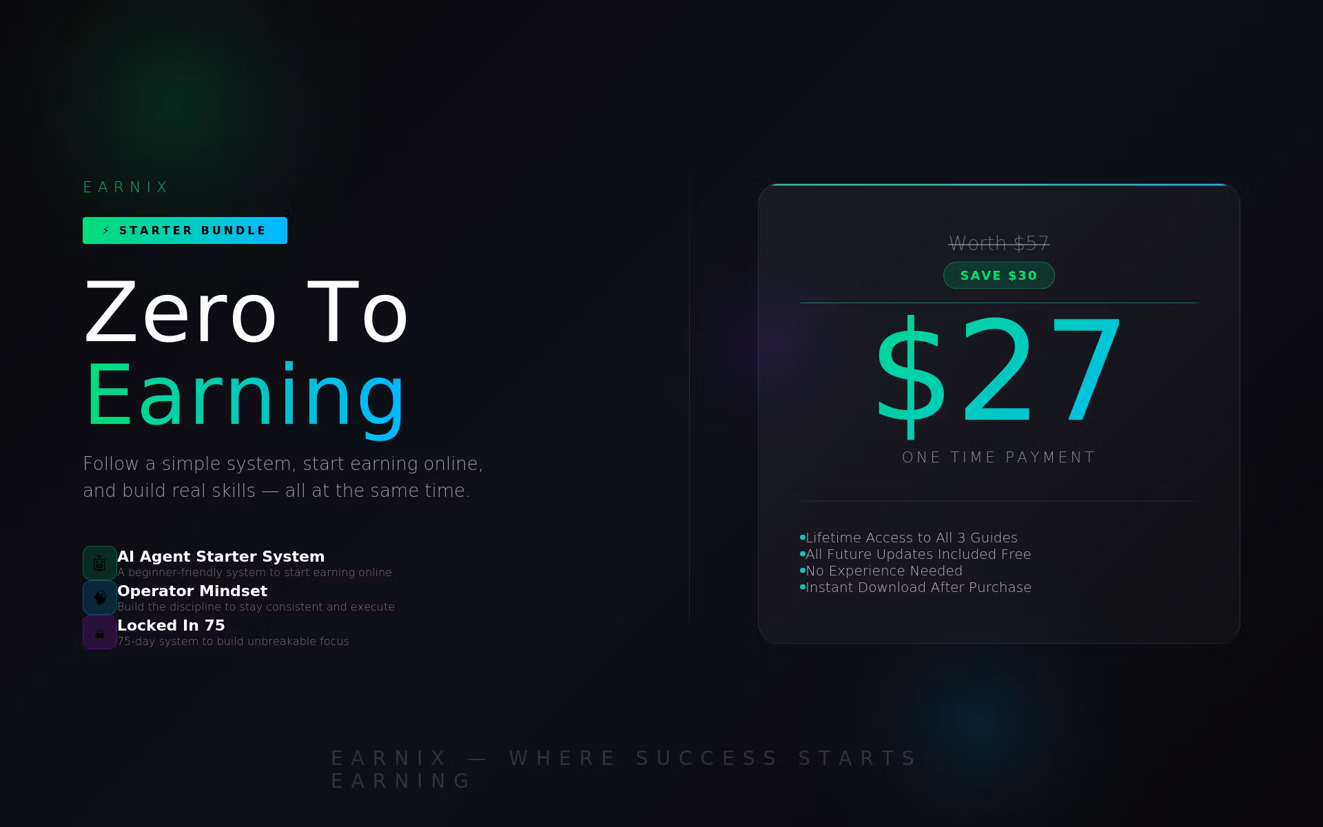  The Zero To Earning Starter Pack