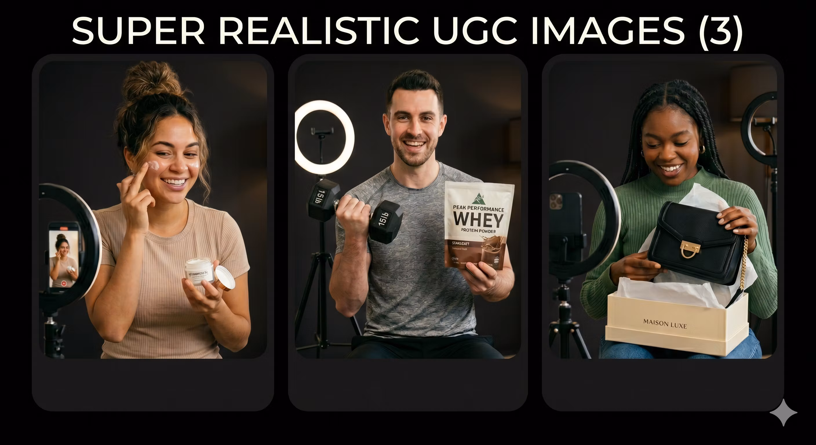 UGC AI IMAGES ( Set of 3)