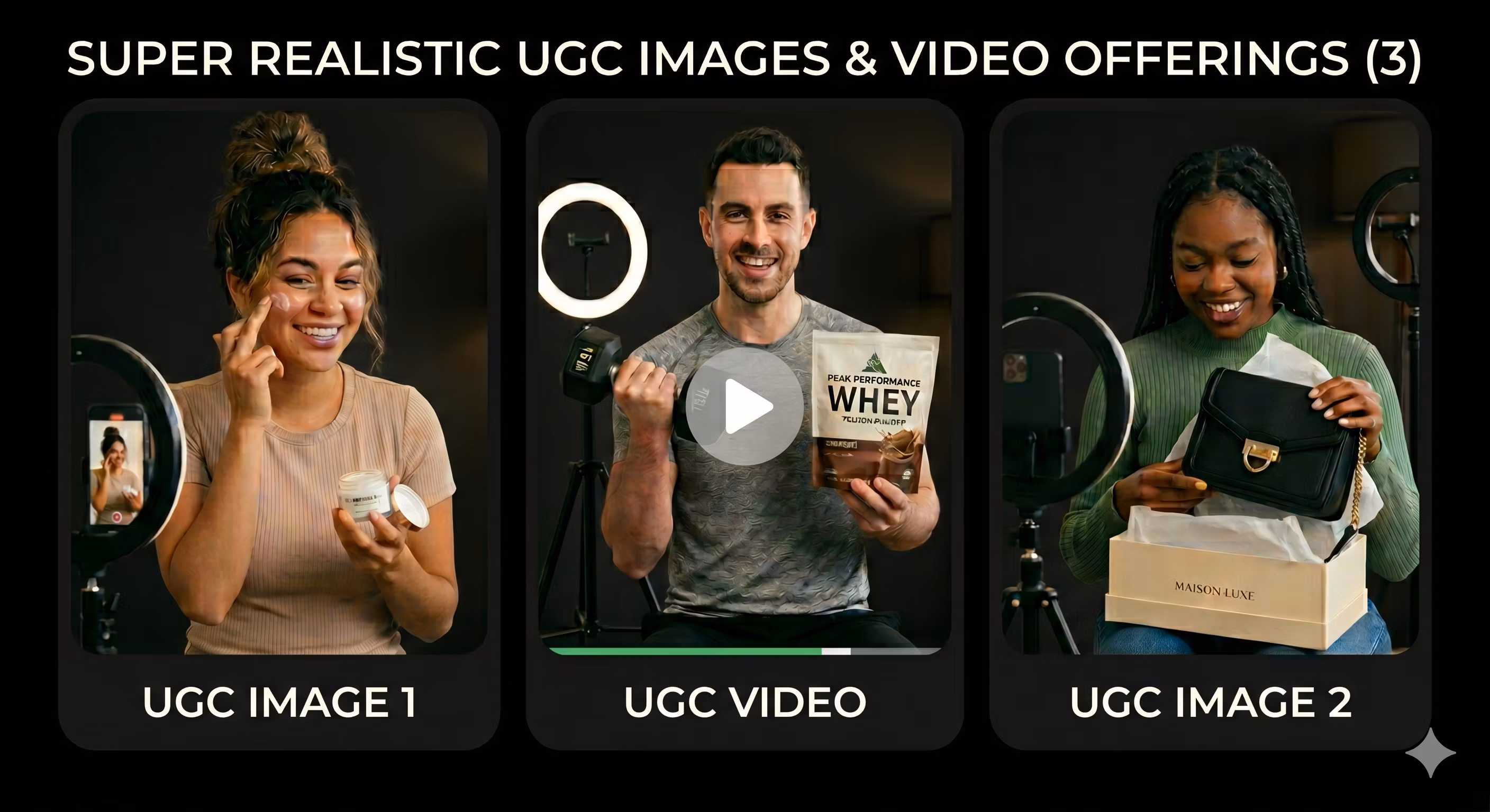 UGC 1 VIDEO + 2 IMAGES ( FREE 2 REVISIONS )