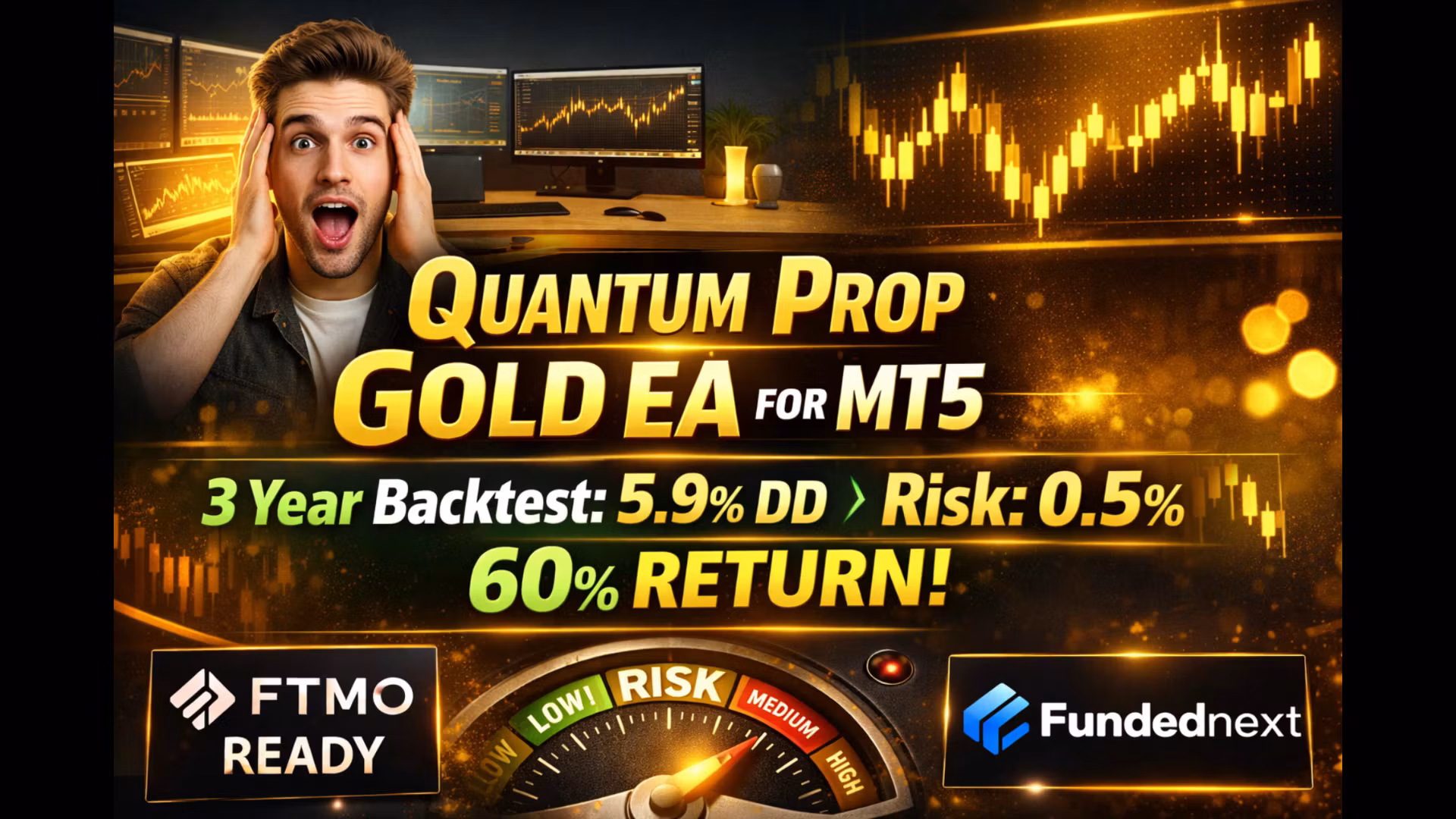 Gold EA MT5 for Prop Firms | Low Drawdown XAUUSD Bot (Prop Firm Version)