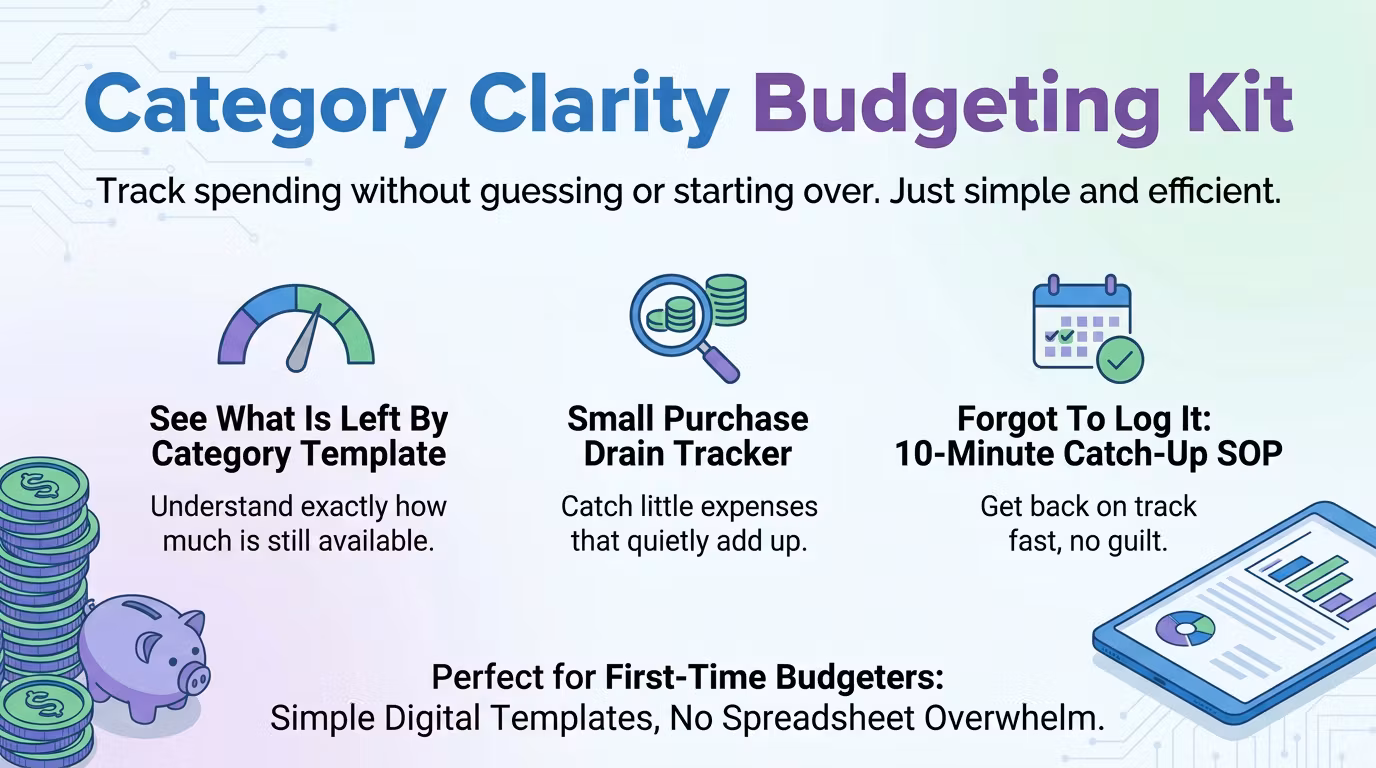 Category Clarity Budgeting Kit - Track Spending Without Spreadsheet Overwhelm