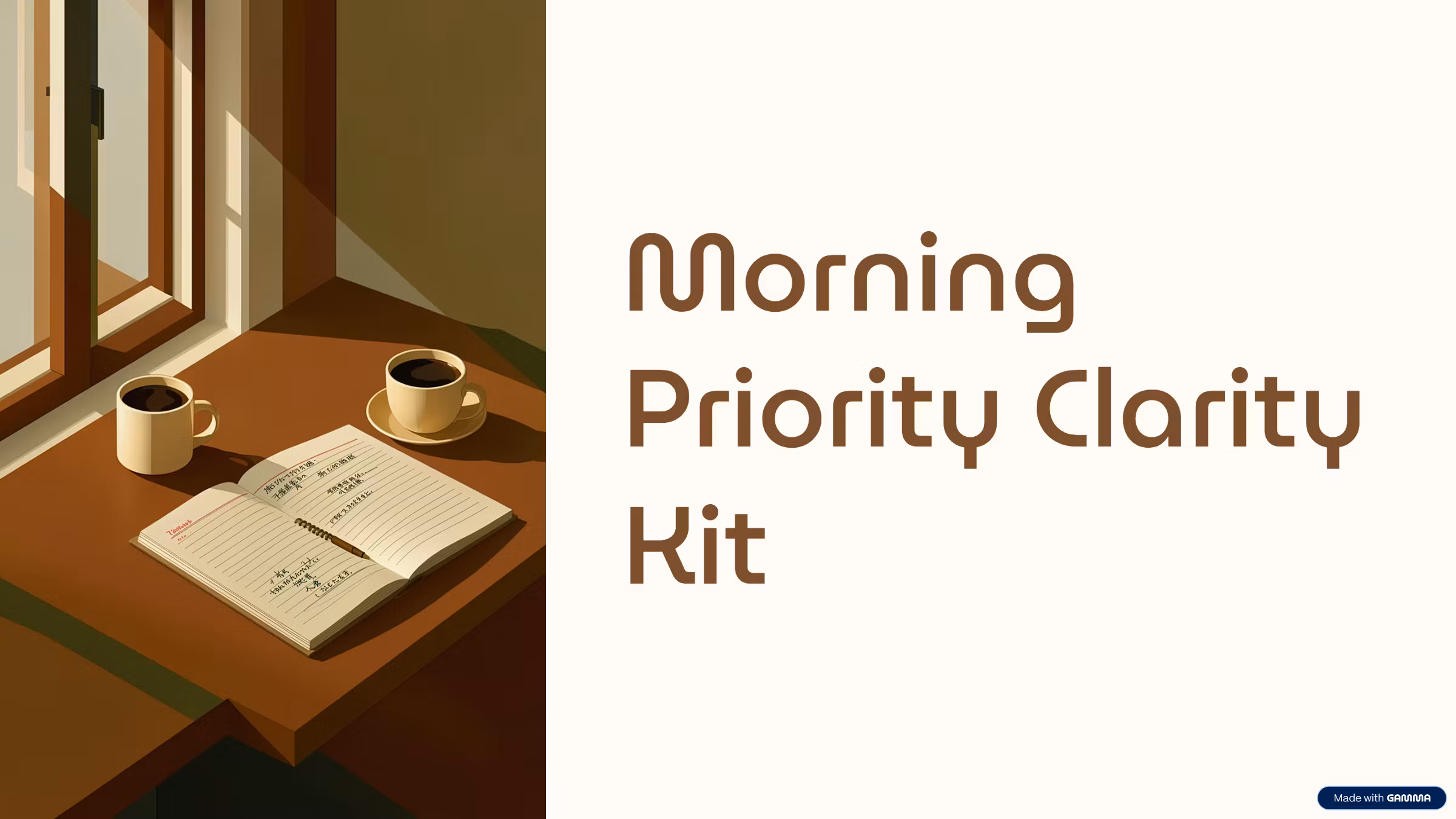 Morning Priority Clarity Kit