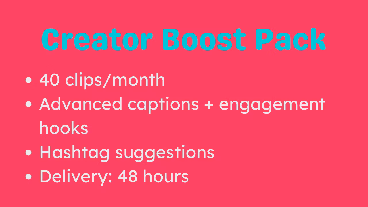 Creator Boost Pack