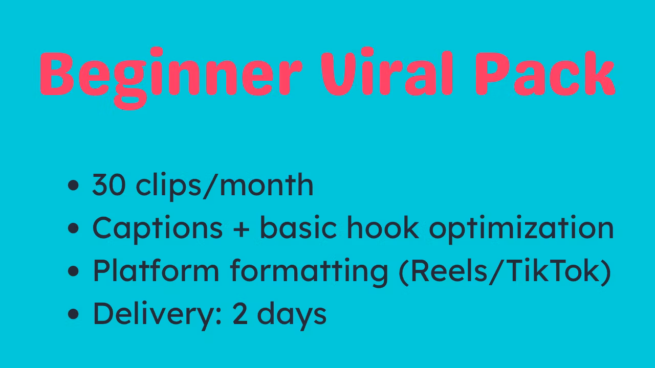 Beginner Viral Pack
