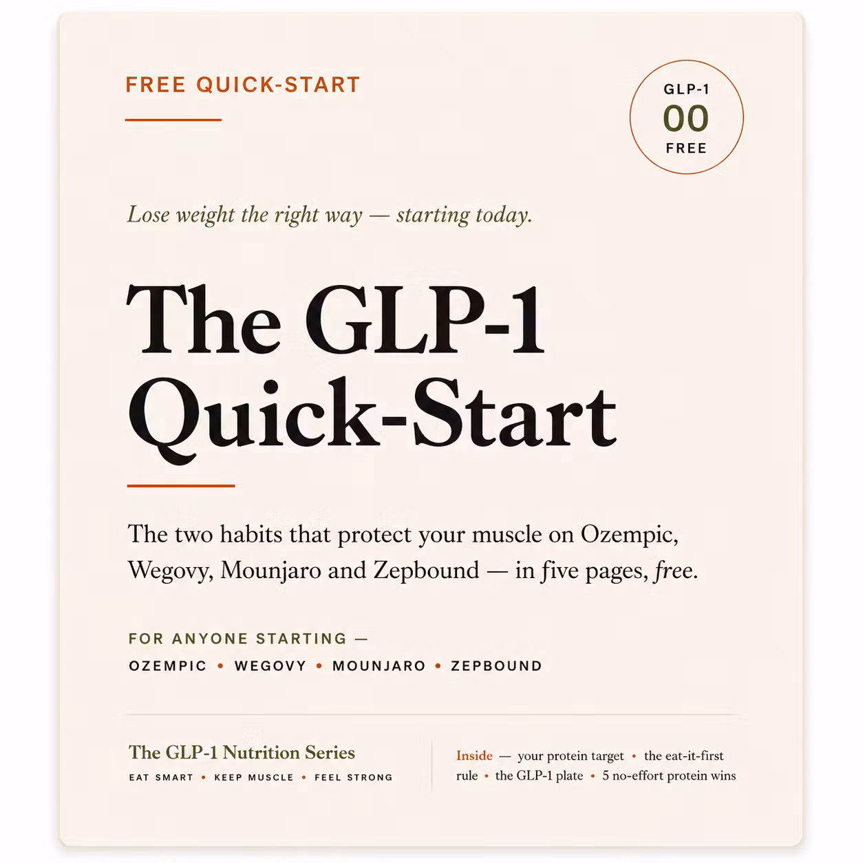 The GLP-1 Quick-Start — Free 5-Page Preview