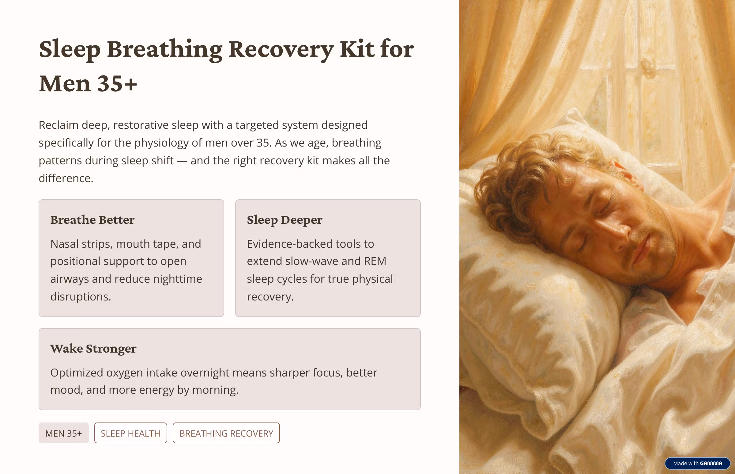 Sleep Breathing Recovery Kit for Men 35+