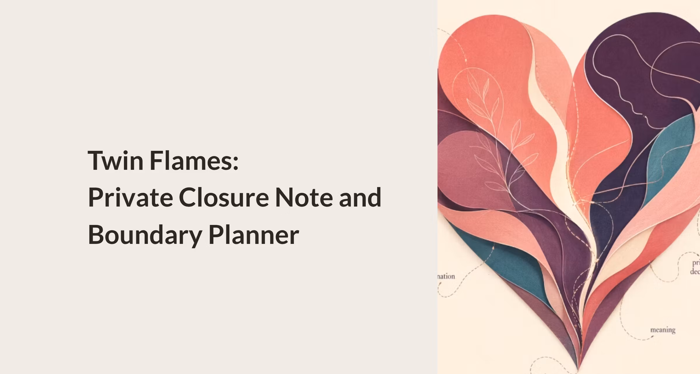 Twin Flames: Private Closure Note and Boundary Planner