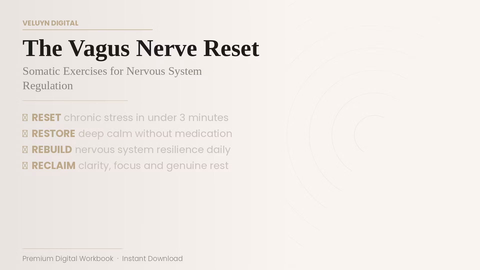 The Vagus Nerve Reset: Somatic Workbook for Nervous System Regulation
