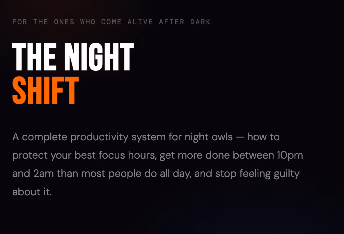 The Night Shift — A Productivity System for Night Owls