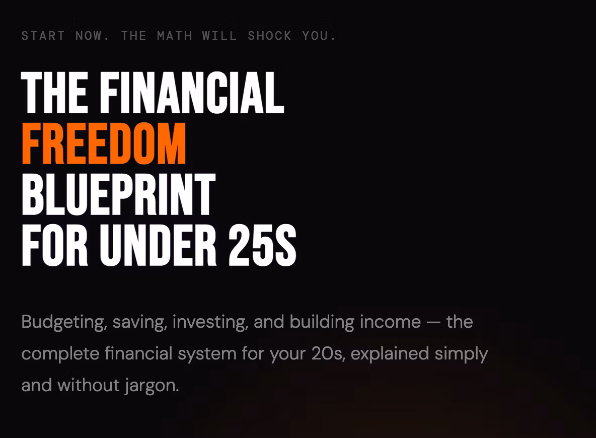 The Financial Freedom Blueprint for Under 25s