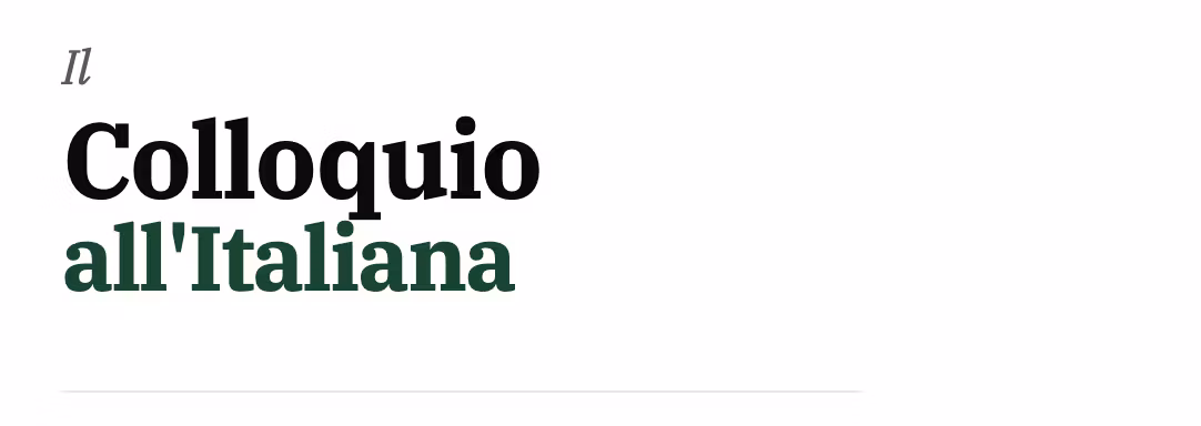 Il Colloquio all'Italiana — Le Regole Non Scritte Che Nessuno Ti Insegna