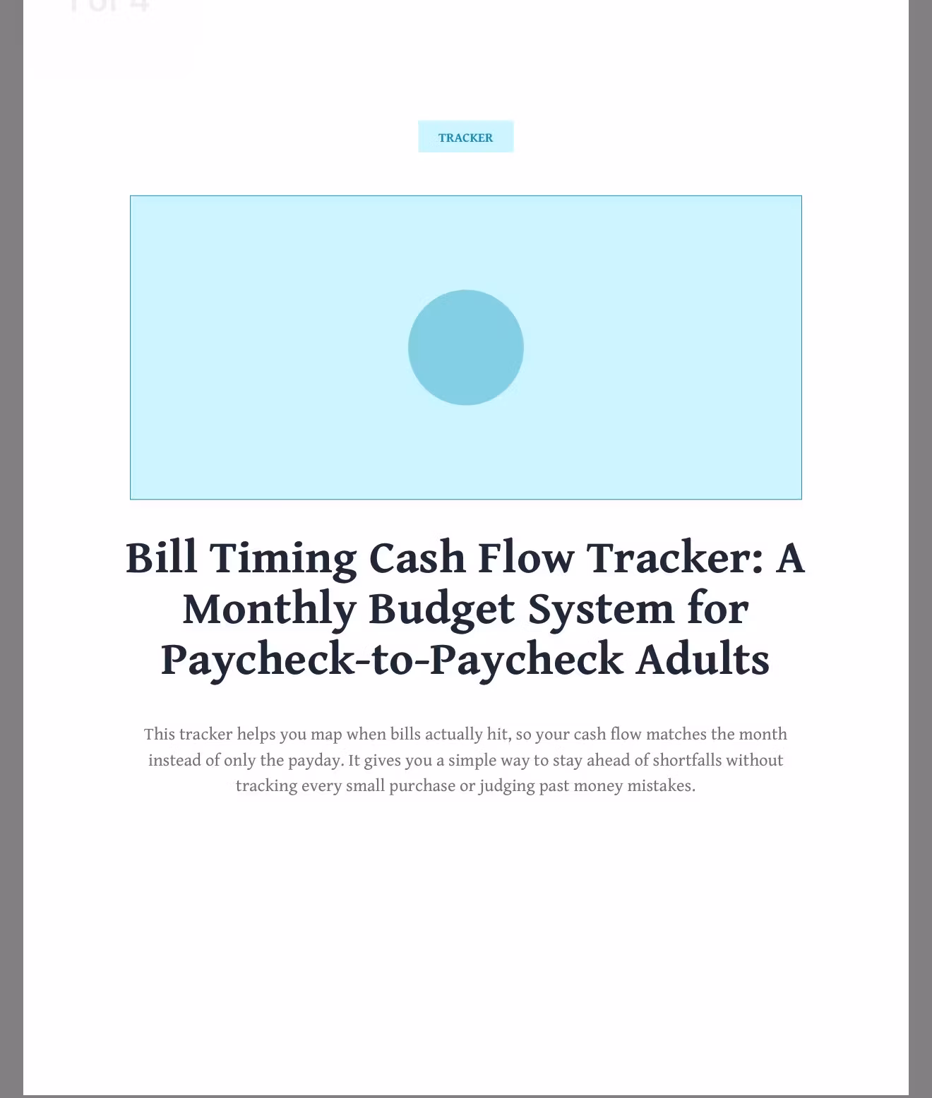 Monthly Cash Flow Starter Kit