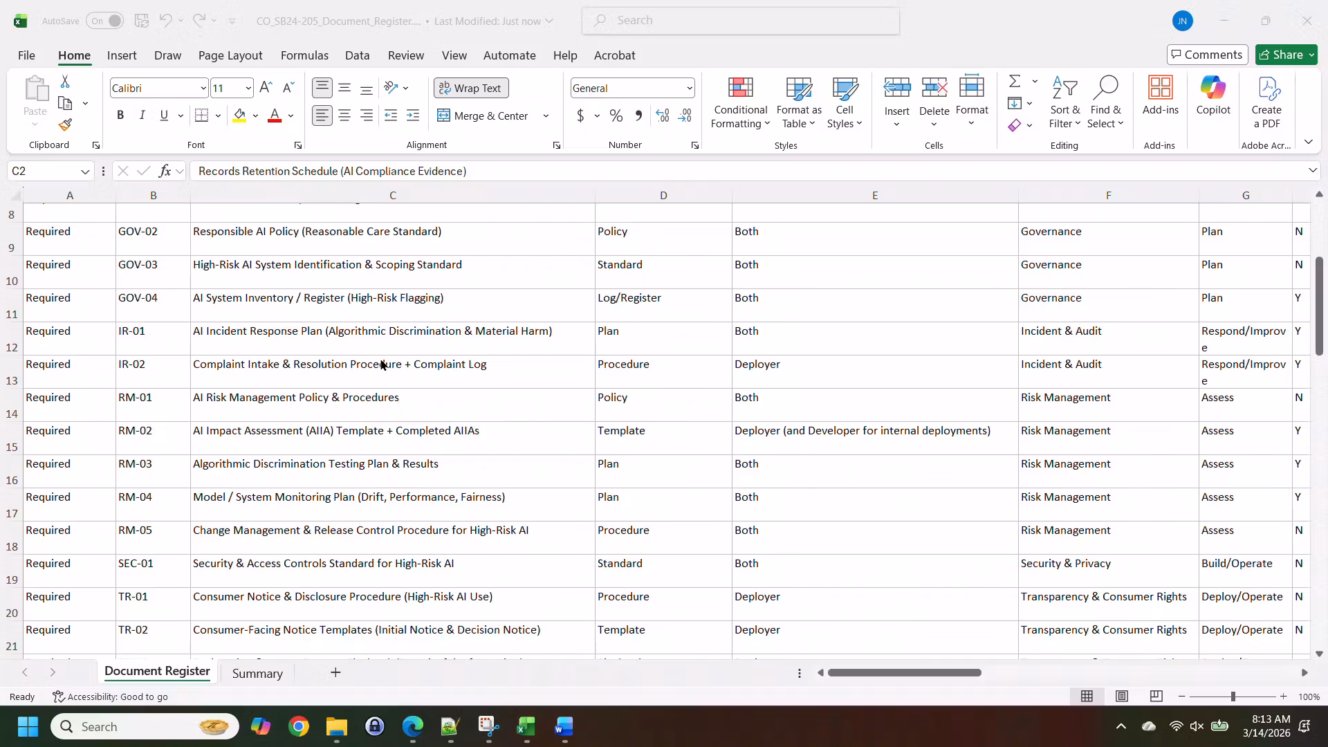 Colorado AI Act (SB 24-205) Full Document Template Package
