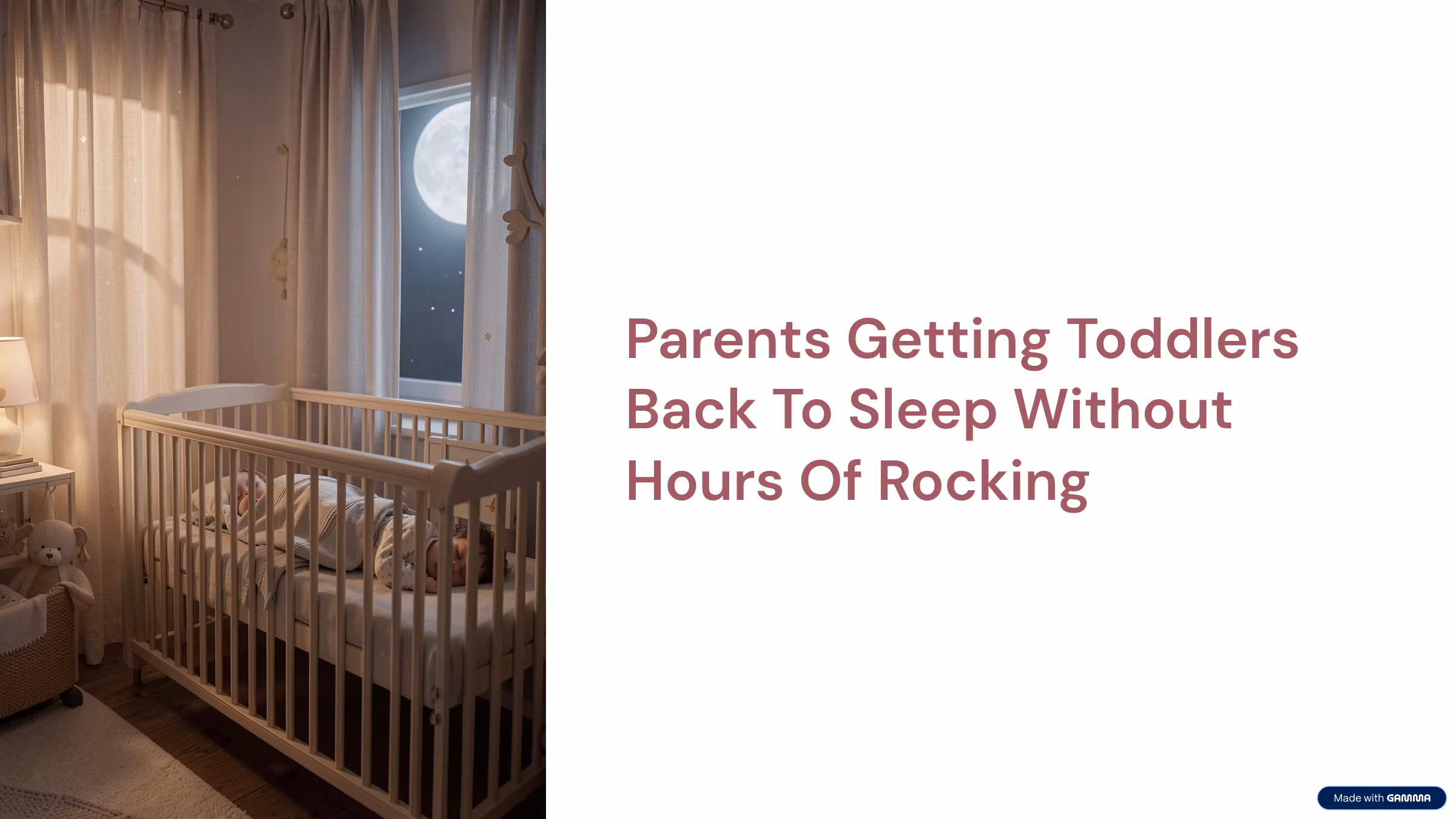 Parents Guide to Getting Toddlers Back To Sleep