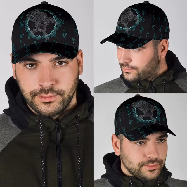  Vikings-The Raven Of Odin Tattoo Cap