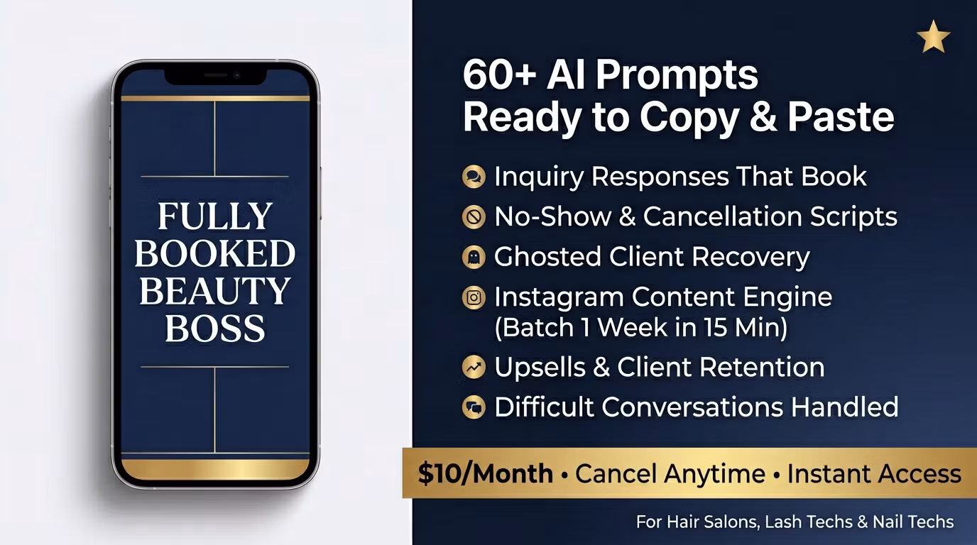 The Booked Solid Beauty Boss: 60+ AI Scripts That Fill Your Chair & Handle Every