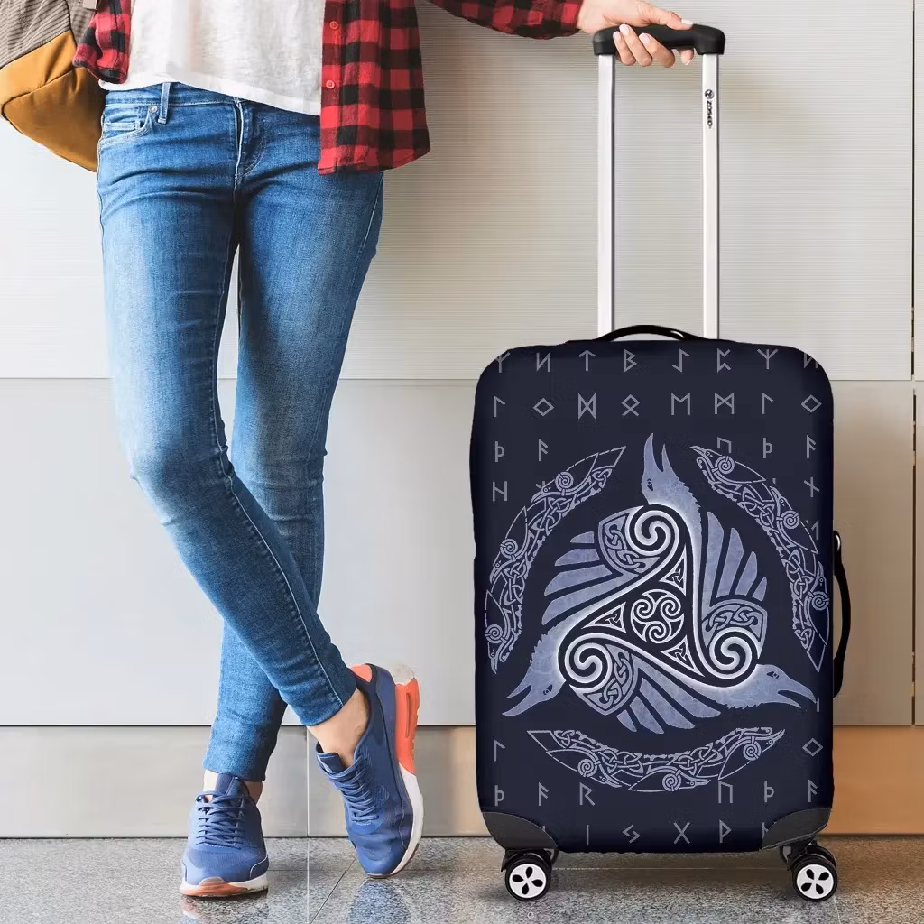 Viking Luggage Cover - Raven Of Viking