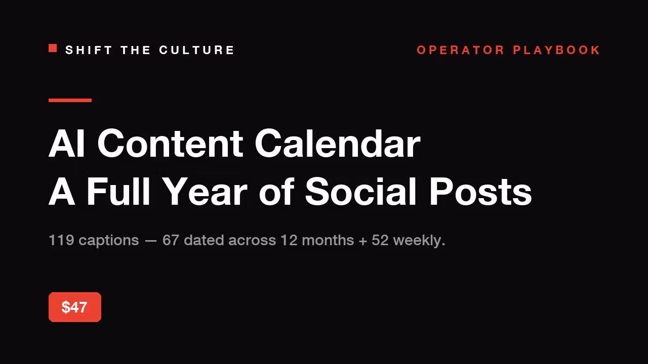 AI Content Calendar — 365 Days of Posts