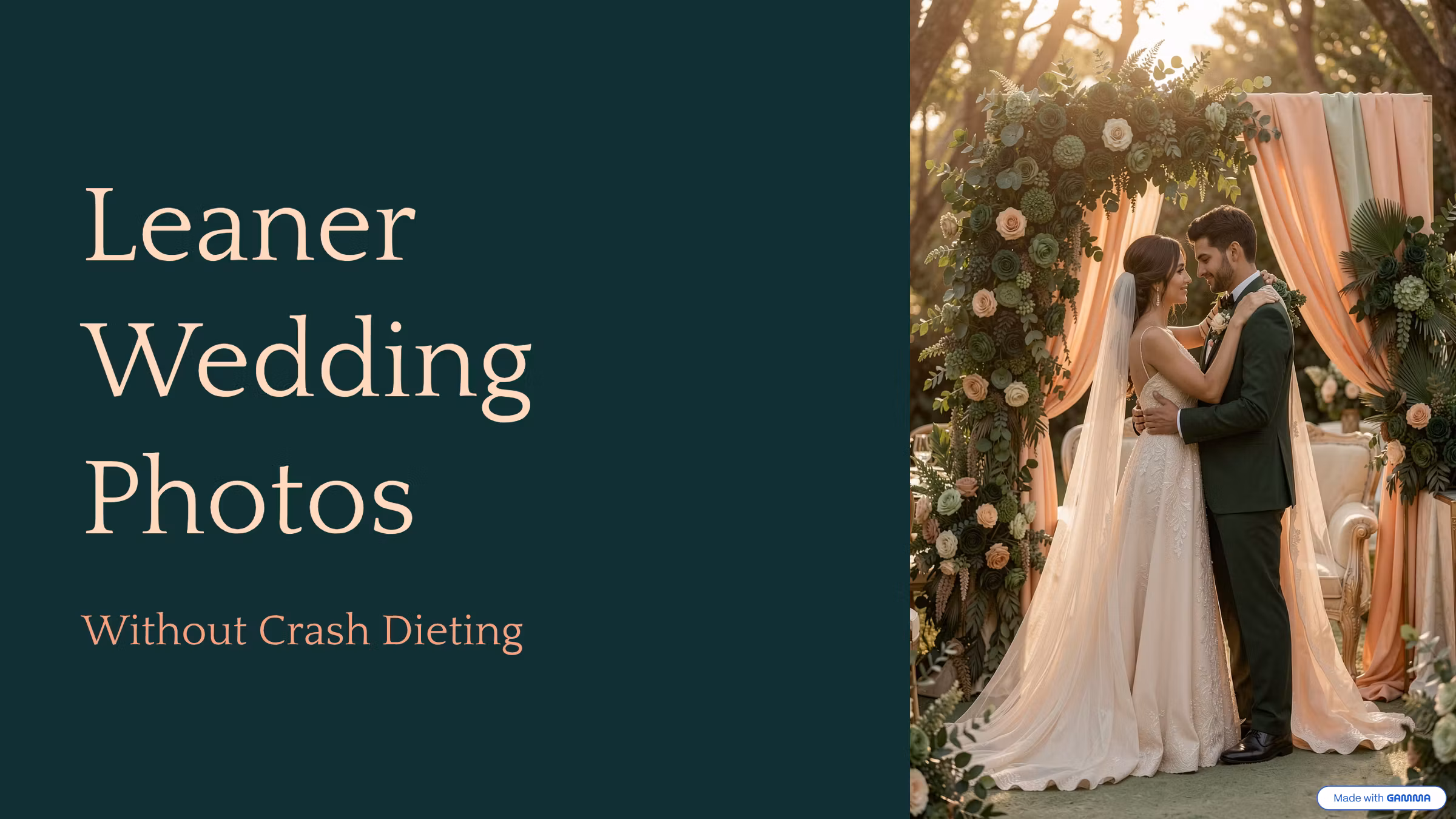Leaner Wedding Photos Without Crash Dieting